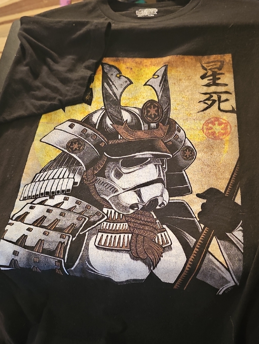 Samurai Stormtrooper Graphic Tee in Black and Yellow